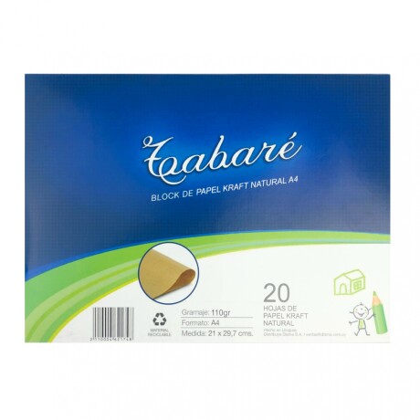Block Tabaré Kraft 20 Hojas Block Tabaré Kraft 20 Hojas
