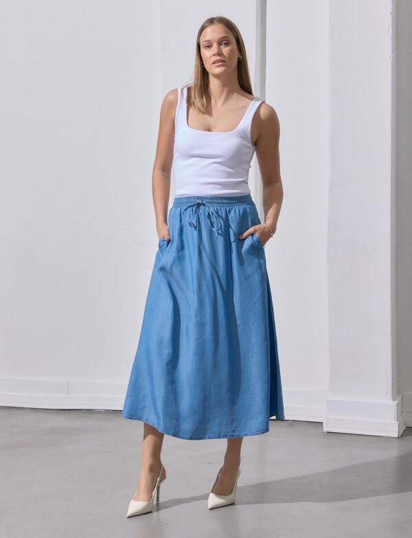 Falda Maxi Lyocell Cordel JEAN CLARO
