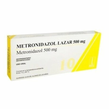 Metronidazol Lazar 500mg 10 Comprimidos Metronidazol Lazar 500mg 10 Comprimidos