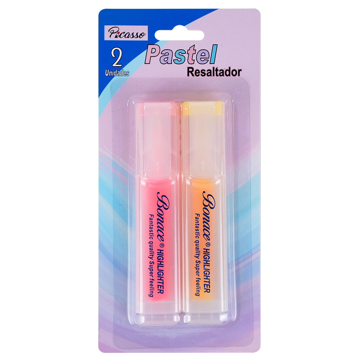 Set de 2 resaltadores fluo pastel 