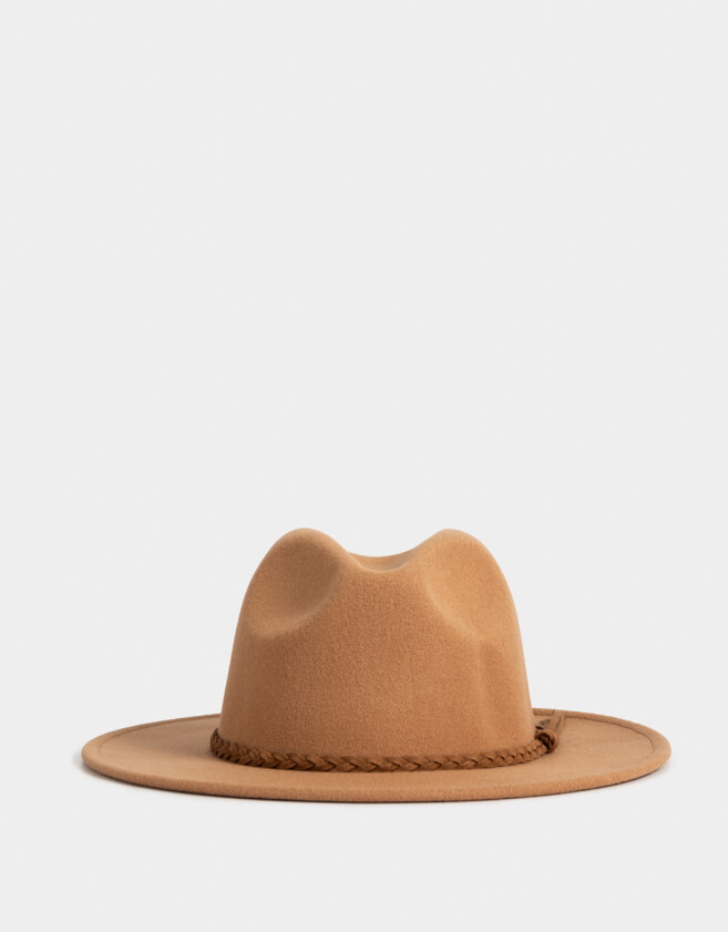 Sombreros Boho Sombrero Fedora - Marron Camel
