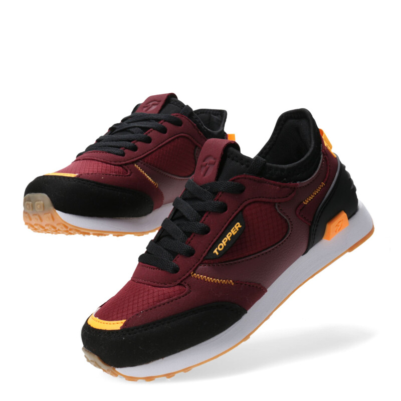 Championes Infantiles Topper Oldi Kids Bordó - Negro - Anaranjado