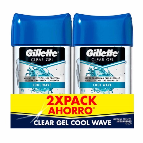 Gillette Pack Clear Cool Wave 82G Ap X2 Gillette Pack Clear Cool Wave 82G Ap X2