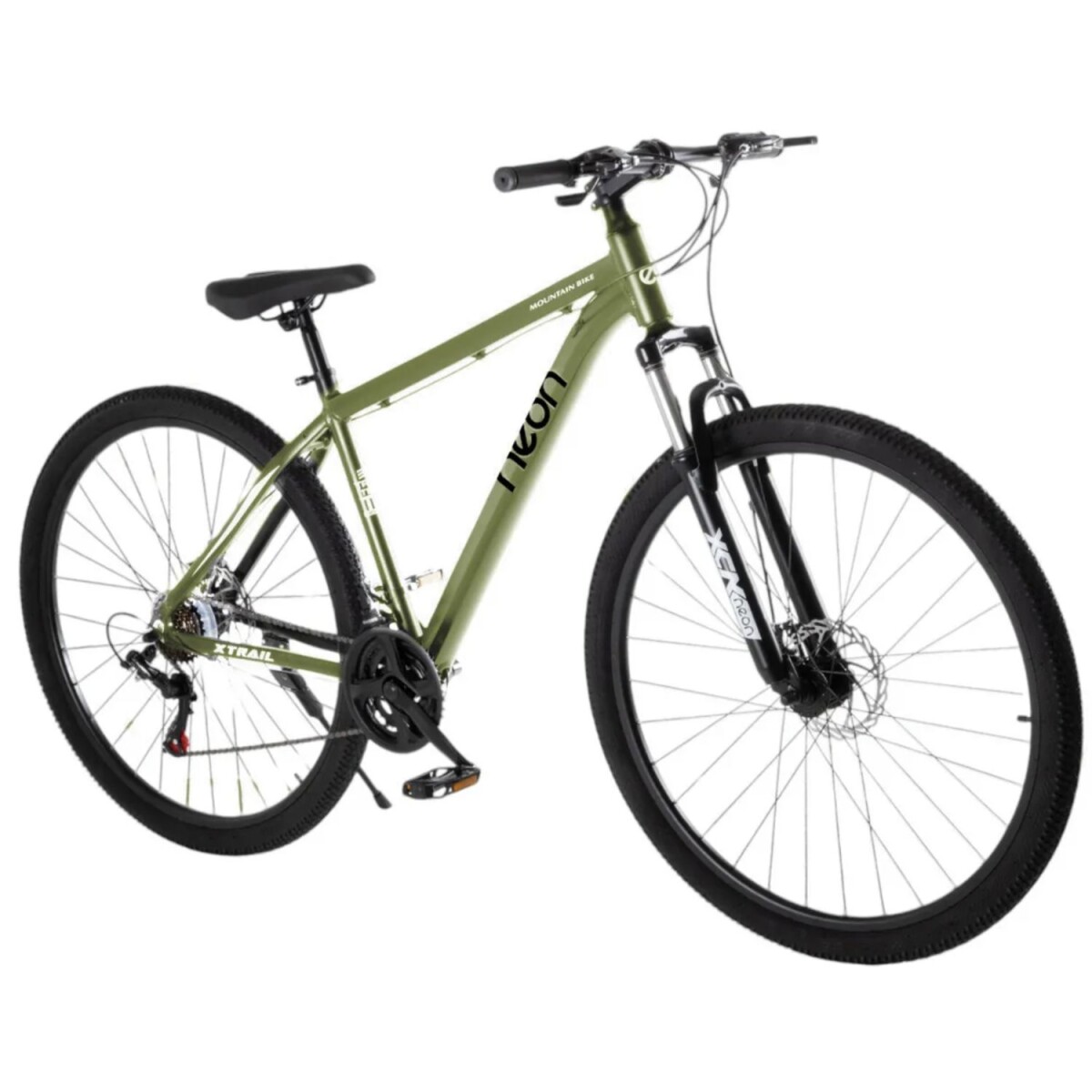 Bicicleta Mountain Bike Neon Xtrail 1 Rodado 26 Acero Freno Disco 21 Cambios - Olive 