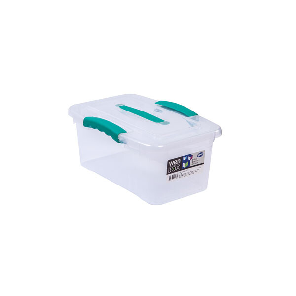 CAJA PLASTICA WENBOX 6 LTS. TRANSPARENTE 33X22X14.5 CM TRANSPARENTE