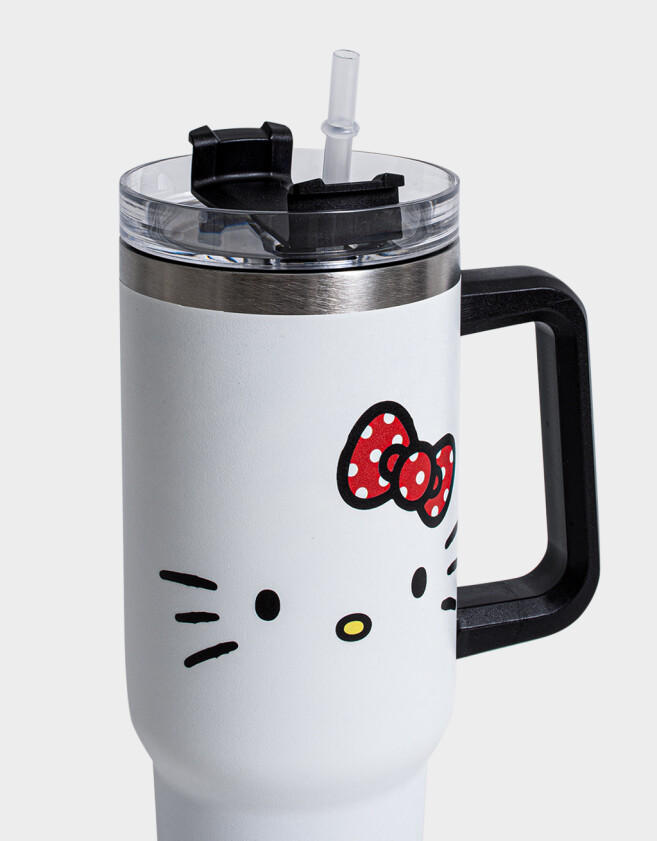 Accesorios Cocina Estampados Vaso Térmico "hello Kitty" - Blanco