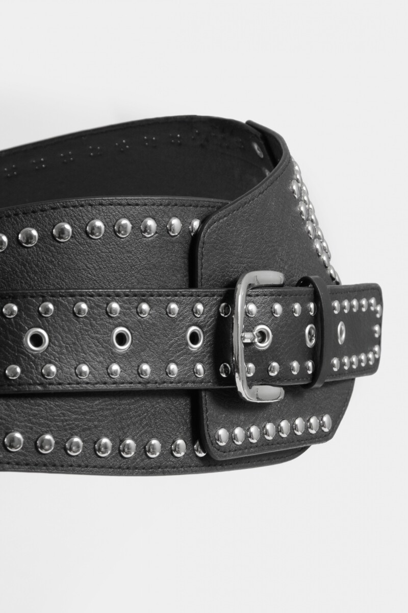 Cinturón faja tachas negro