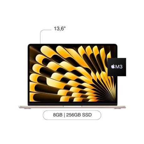 APPLE MACBOOK AIR 13.6' M3/8GB/256GB APPLE Macbook Air MRXT3LL/A 13.6' 256GB / 8GB RAM M3 Chip - Starlight