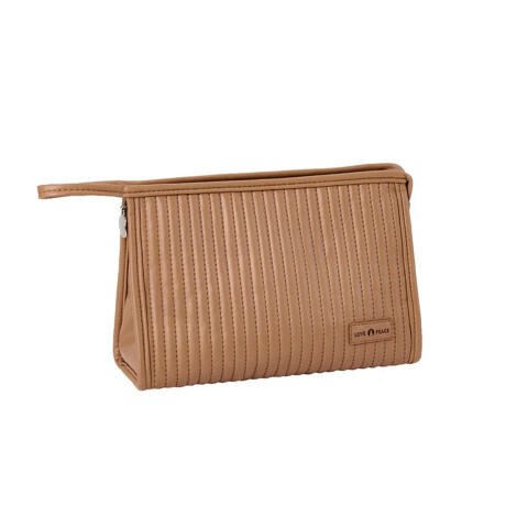 Neceser texturado grande Marron