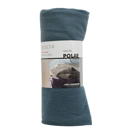 Manta Polar Frazada de 1 Plaza 127x152cm Varios Colores Azul Grisáceo