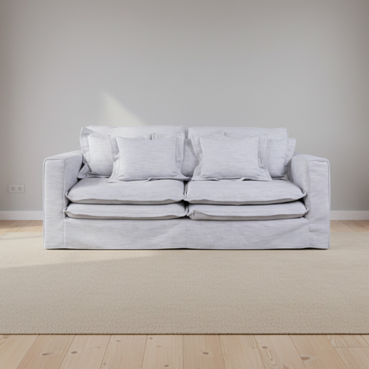 SOFÁ - 3 CUERPOS TELA-PREMIUM GRIS LAZY 