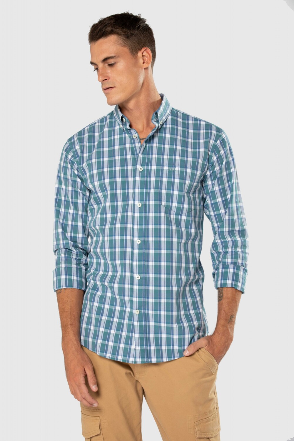 CAMISA A CUADROS Verde