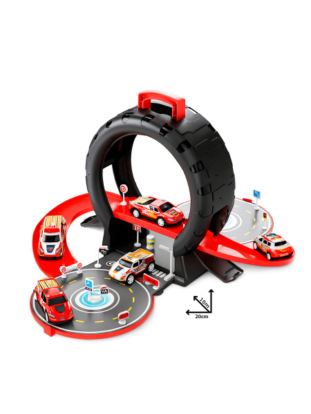 PISTA RUEDA BOMBEROS ROJO