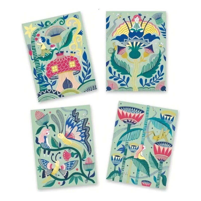 SCRATCH6-10 Set X4 Láminas P/raspar En Colores Pastel By Melissa Catrillon 6-10 Años Djeco