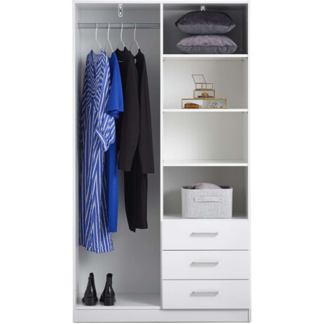 Armario Fandrup 97X176 2 Puertas 3 Caj Blanco