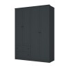 Ropero Americana PLUS 4 puertas 2 cajones - 100%MDF Gris Grafito