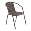 JGO DE MESA RED VIDRIO P/JARDIN MARRON 3PZAS Unica