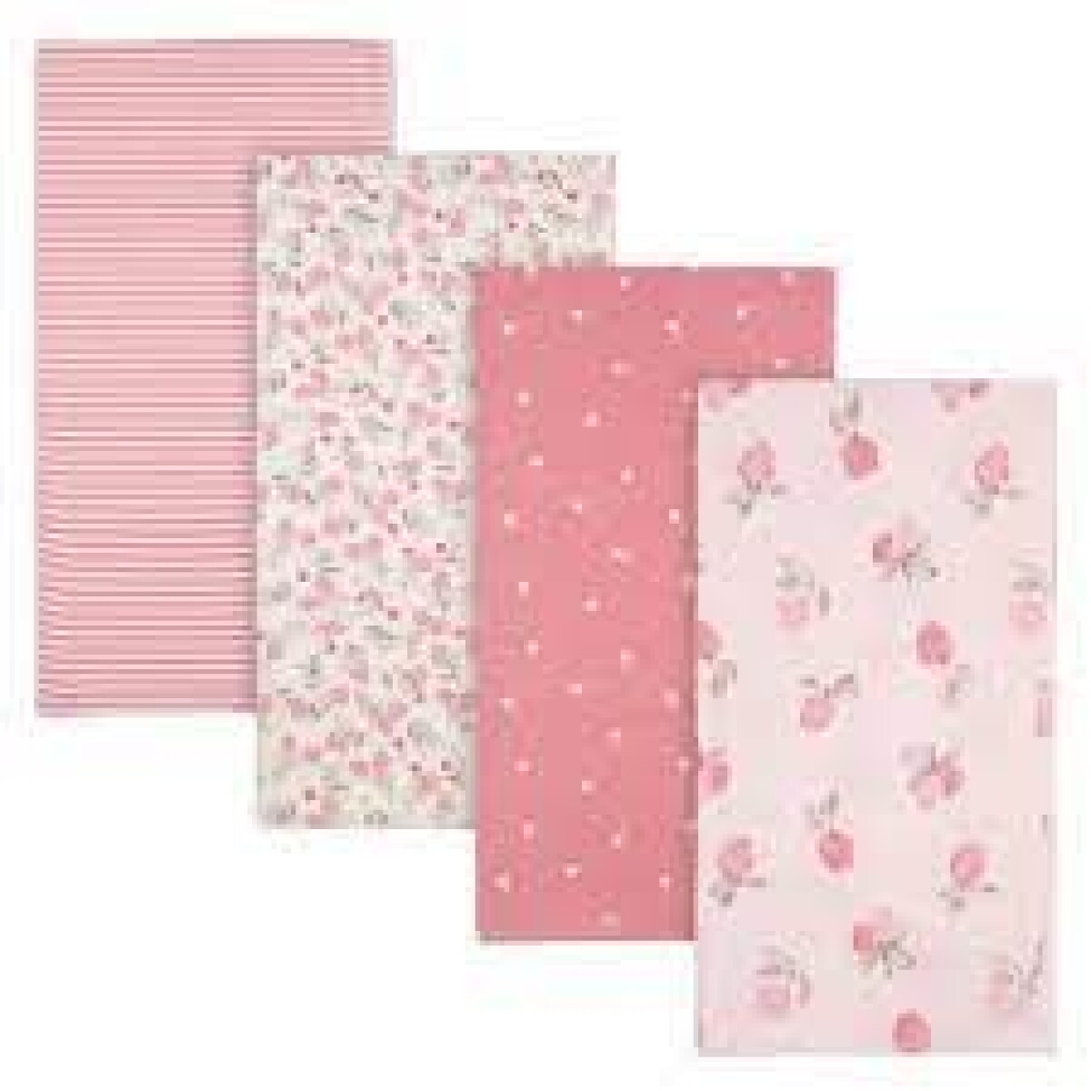 Set sabanas recibidores multifuncion gerber x4 - apples rosa 