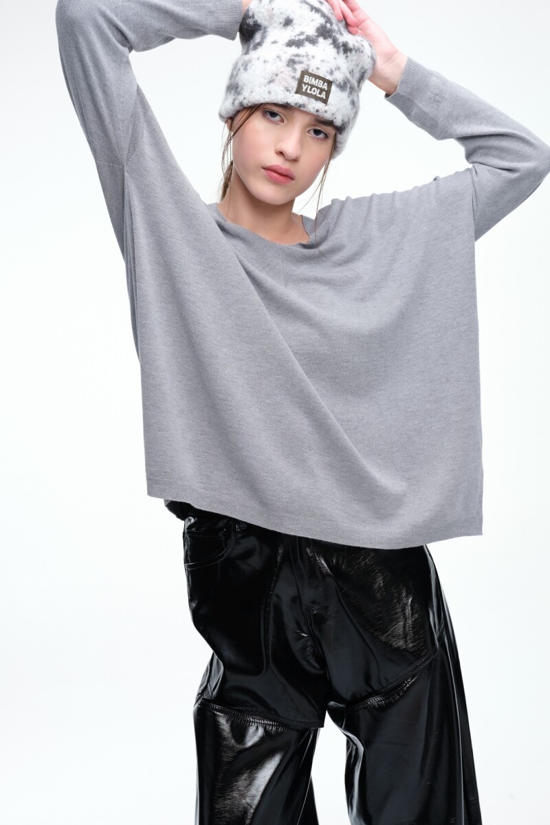 SWEATER ESCOTE V Gris