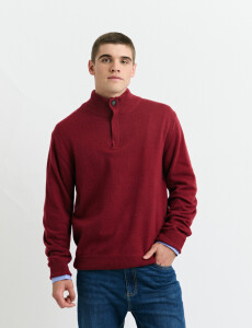 470416 SWEATER HARRY Rojo Oscuro