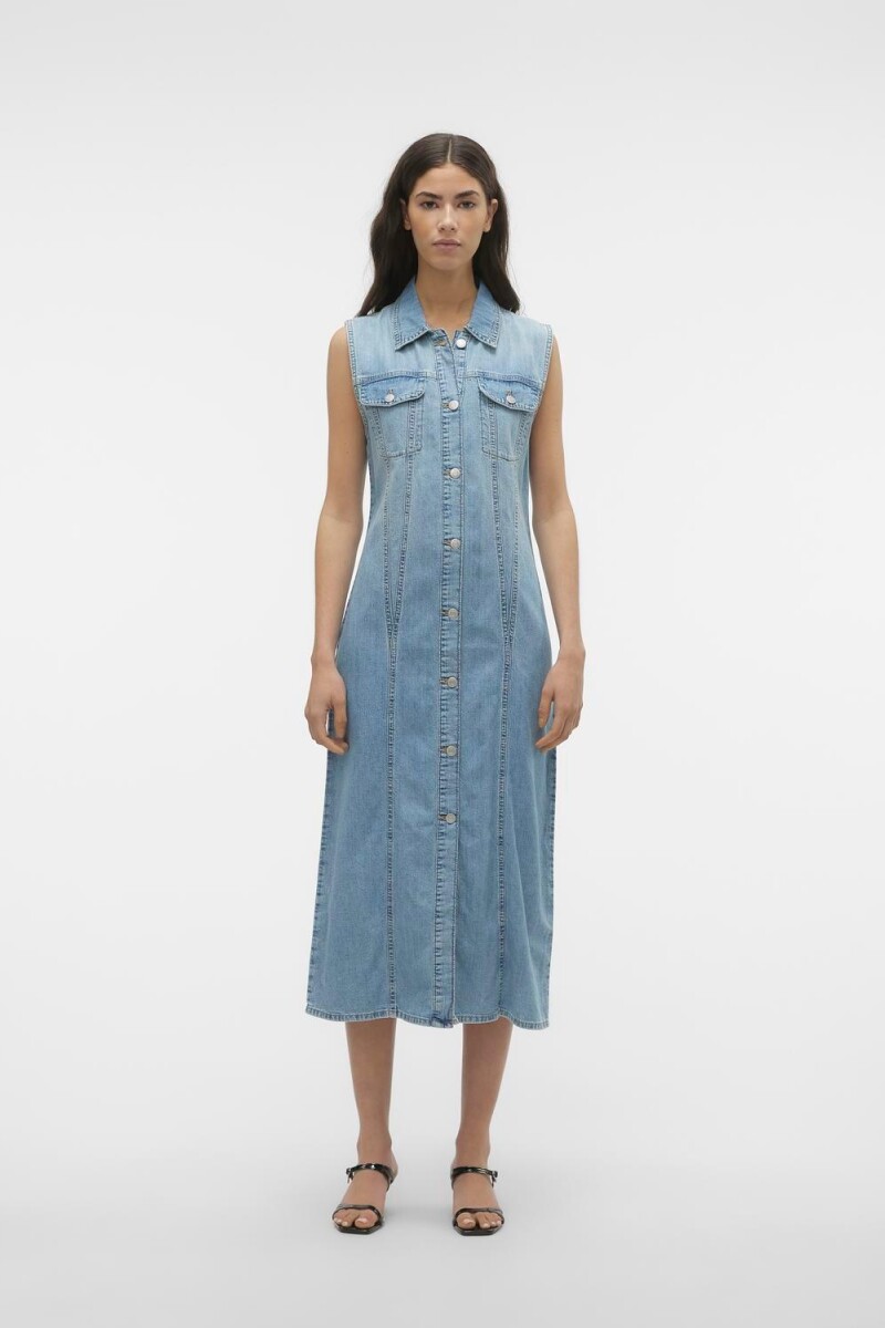 Vestido Camisero Die Light Blue Denim