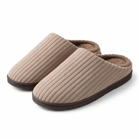 Pantufla Danesa De Dama Slide Cómoda Abrigada Invierno Color Marrón