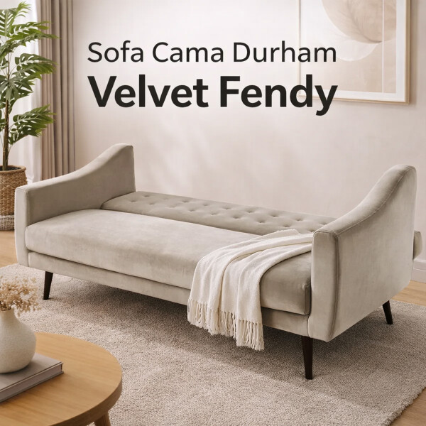 Sofá Sillón Cama Durham Velvet Fendy S70190066f 3 Cuerpos SOFA CAMA DURHAM VELVET FENDY