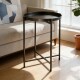 Mesa auxiliar con bandeja Lumax Metálica Redonda Stoke Negro