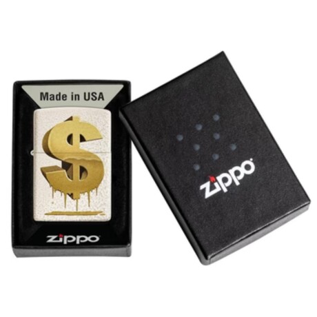 Encendedor Zippo Drippy dolar craquelado - 49681 Encendedor Zippo Drippy dolar craquelado - 49681