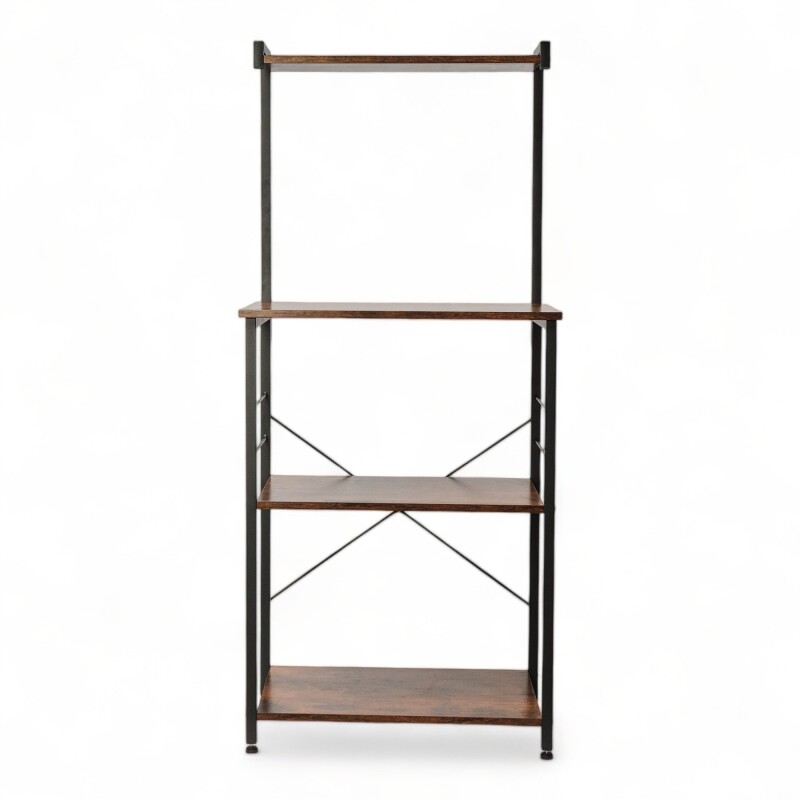 Mueble auxiliar Rack organizador 4 niveles de cocina Hierro y MDF Sin Color