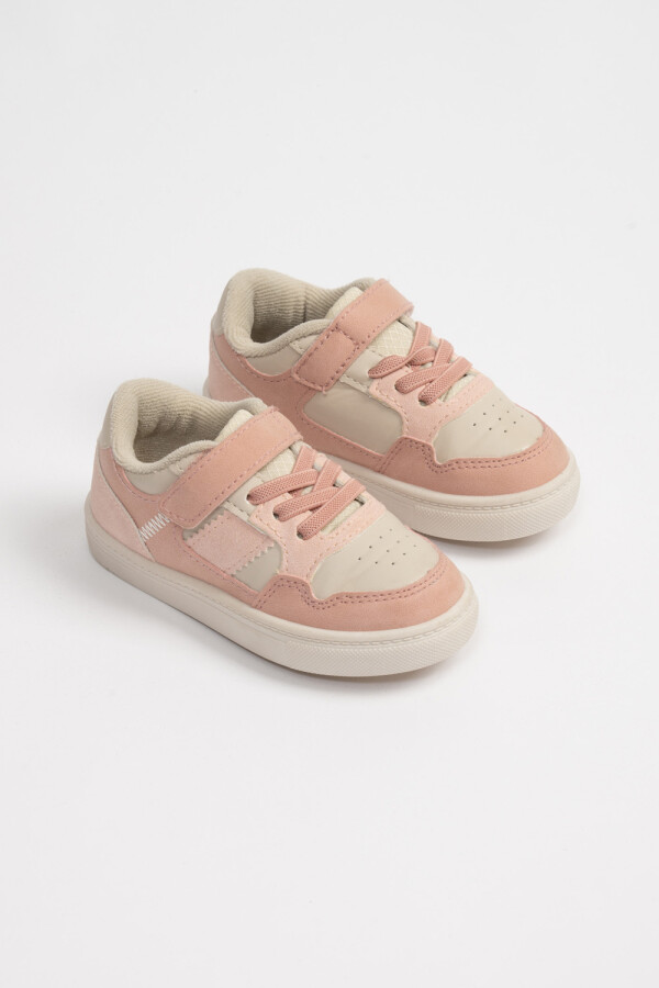 Zapatilla deportiva con velcro Rosa