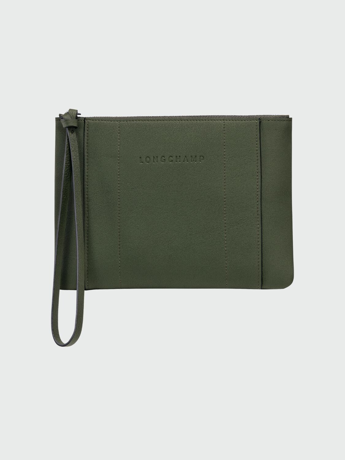 Longchamp -Bolso plano de mano, Longchamp 3D Verde