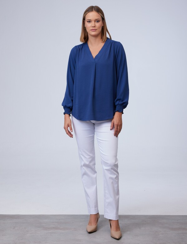 Blusa Frunces AZUL