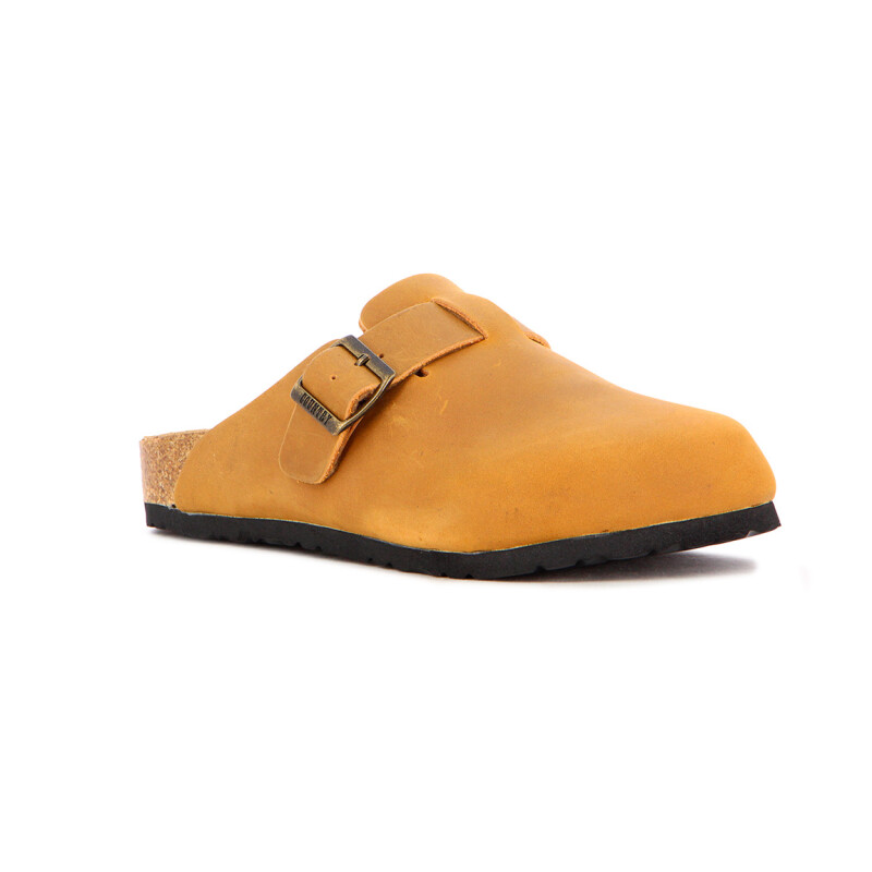 Zueco Country Cuero Mujer Marron Claro