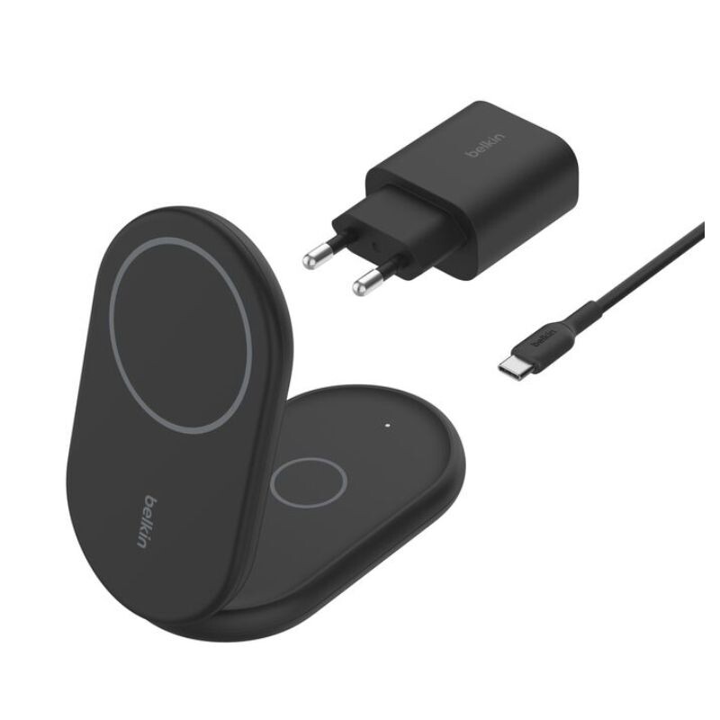 Cargador Inalambrico Belkin 2-1 Foldable 15W MagSafe Qi2 WIZ028VFBK Cargador Inalambrico Belkin 2-1 Foldable 15W MagSafe Qi2 WIZ028VFBK