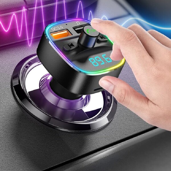 Transmisor Fm Receptor Para Auto USB RGB Bluetooth Cargador Transmisor Fm Receptor Para Auto USB RGB Bluetooth Cargador