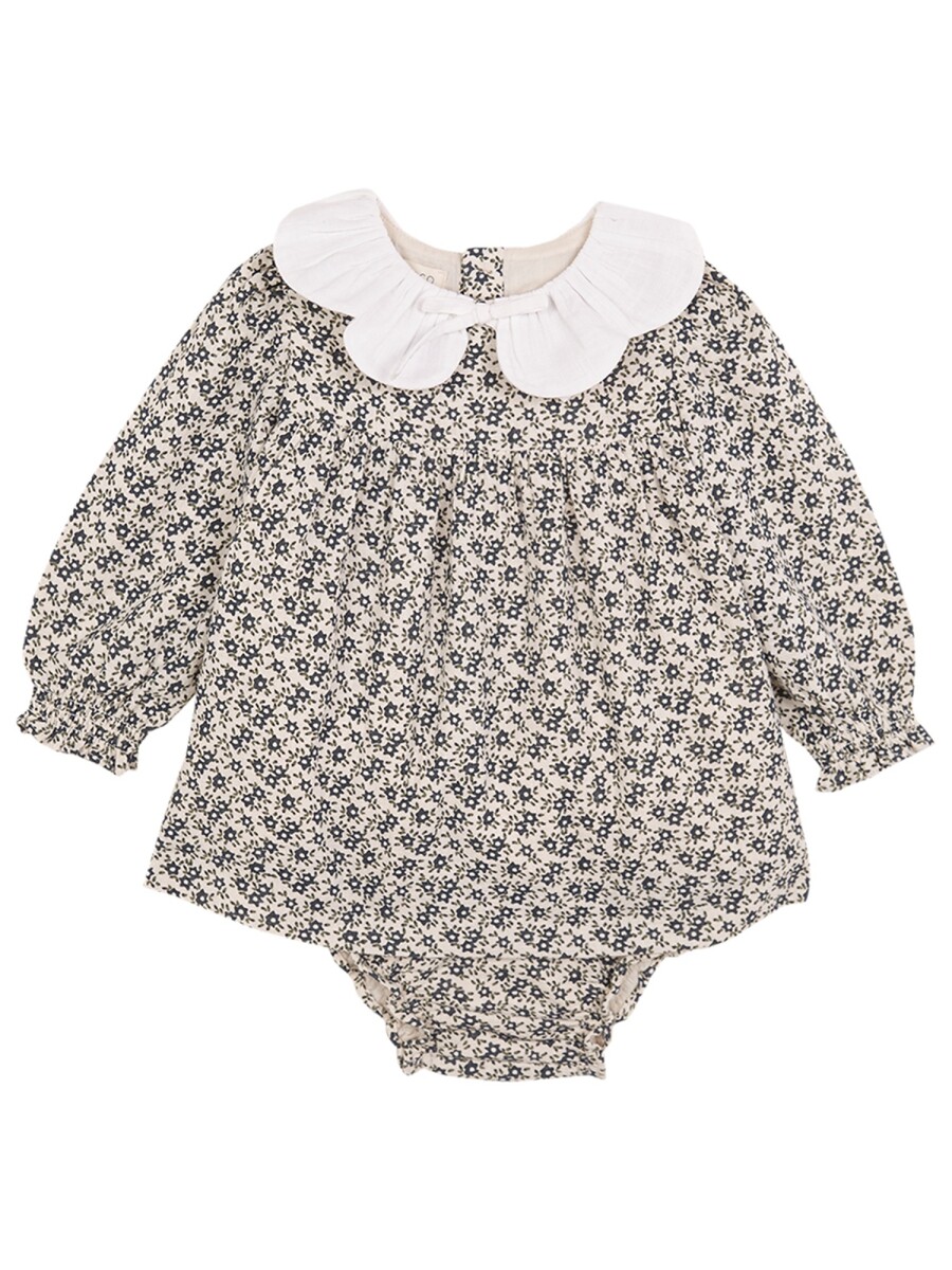 Vestido Florecitas Blanco Roto