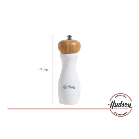 Molinillo De Madera Hudson Laqueado 15 Cm Blanco