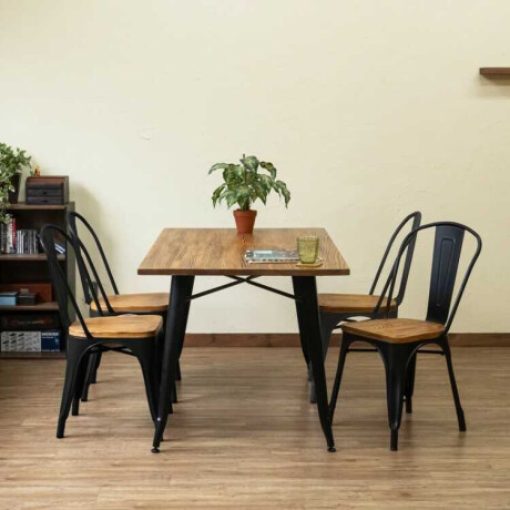 MESA TOLIX RECTANGULAR 120X70 Mesa De Comedor Rectangular Tolix 120x70 CM Negra