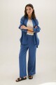 SOBRECAMISA LINO LAIA AZUL