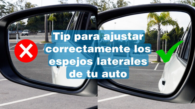 Tip para ajustar correctamente los espejos laterales de tu auto