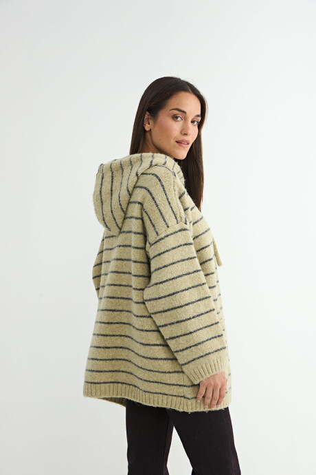 SACO MAGNOLIA C/CAPUCHA VERDE