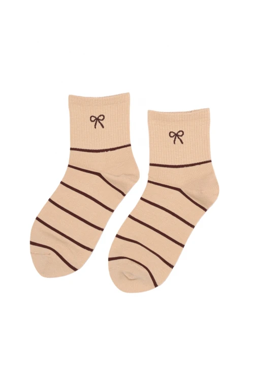 Meidas Rayadas Beige