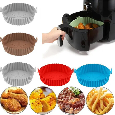 Bandeja cesta de silicona para freidora de aire 4 colores Bandeja Cesta De Silicona Para Freidora De Aire 4 Colores