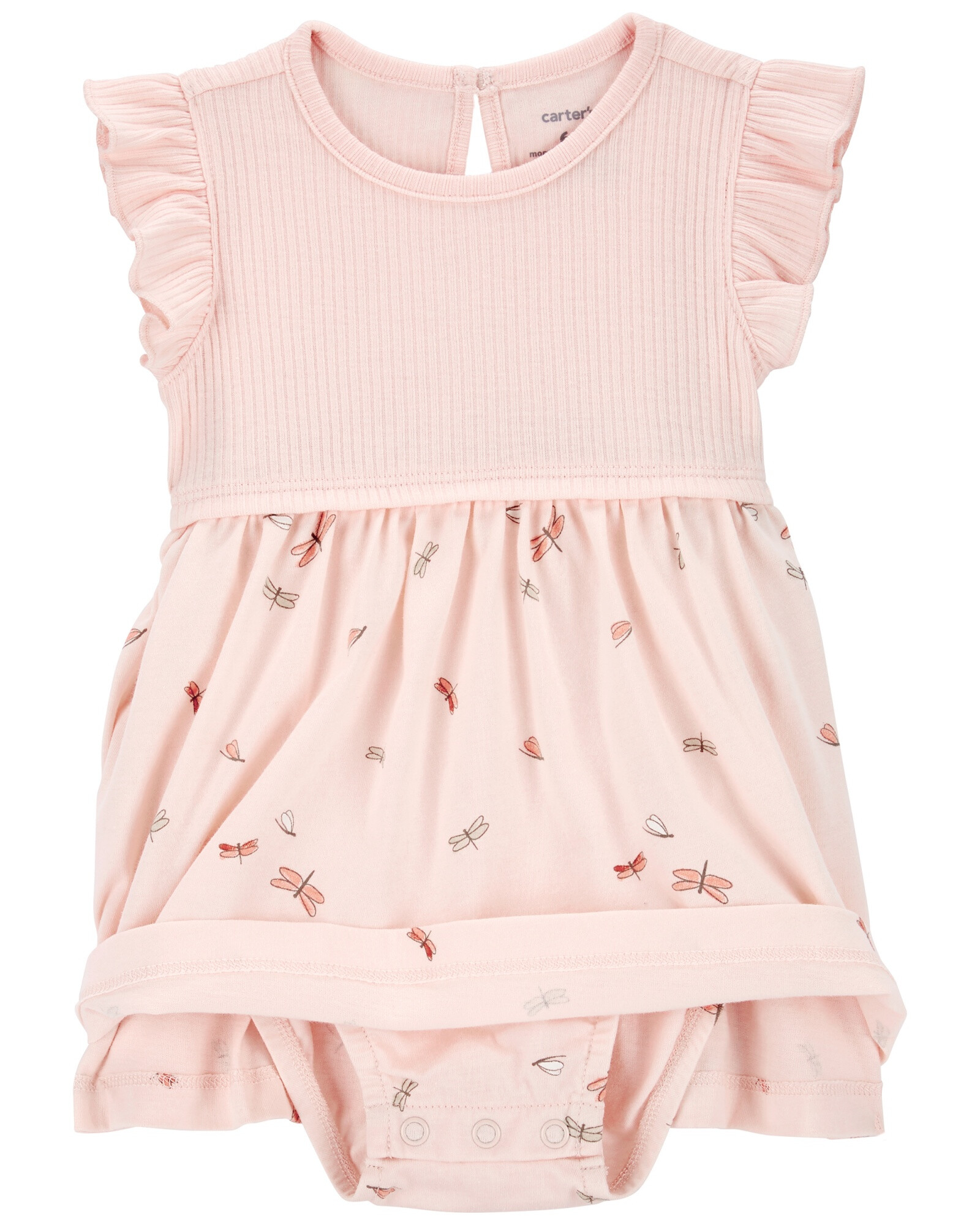 Set dos piezas de algodón, vestido y saco, diseño libélula Set dos piezas de algodón, vestido y saco, diseño libélula