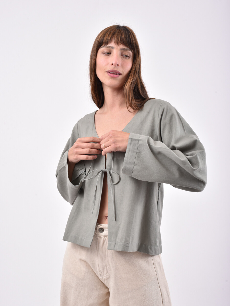 BLUSA YUCATAN - VERDE GRISACEO 