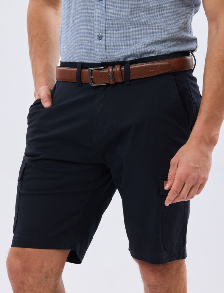 BERMUDA CARGO CON ELASTANO Azul