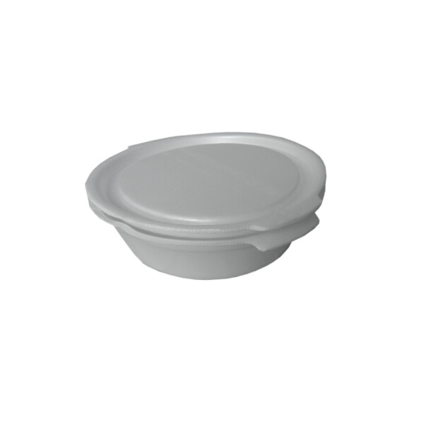 PLATO ESPUMA 18 CM CON TAPA BISAGRA BLANCO