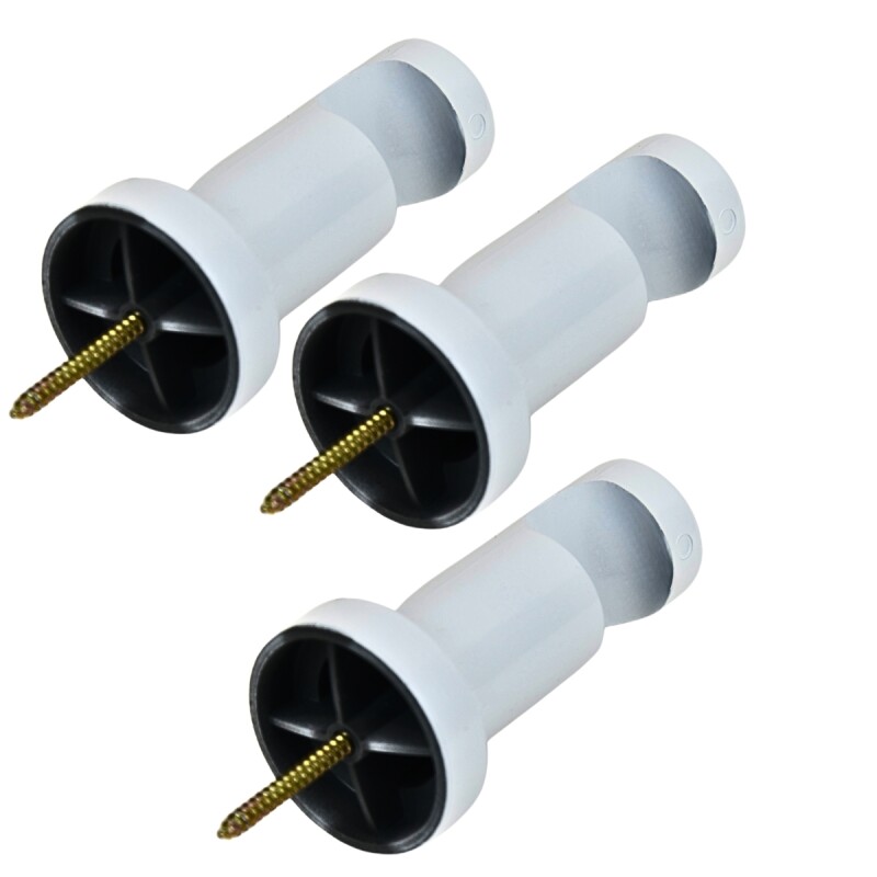 Barrote cortina de metal 2,5 m + 3 Soportes BLANCO