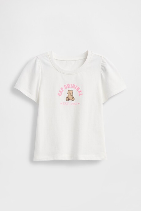 Remera Logo Gap Toddler Niña New Off White